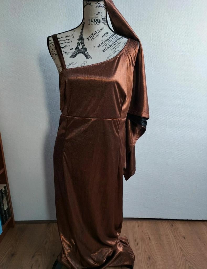 Carnaval verkleed Cleopatra Jurk Koper Maat L, Kleding | Dames, Bruin, Maat 42/44 (L), Ophalen of Verzenden, Gedragen