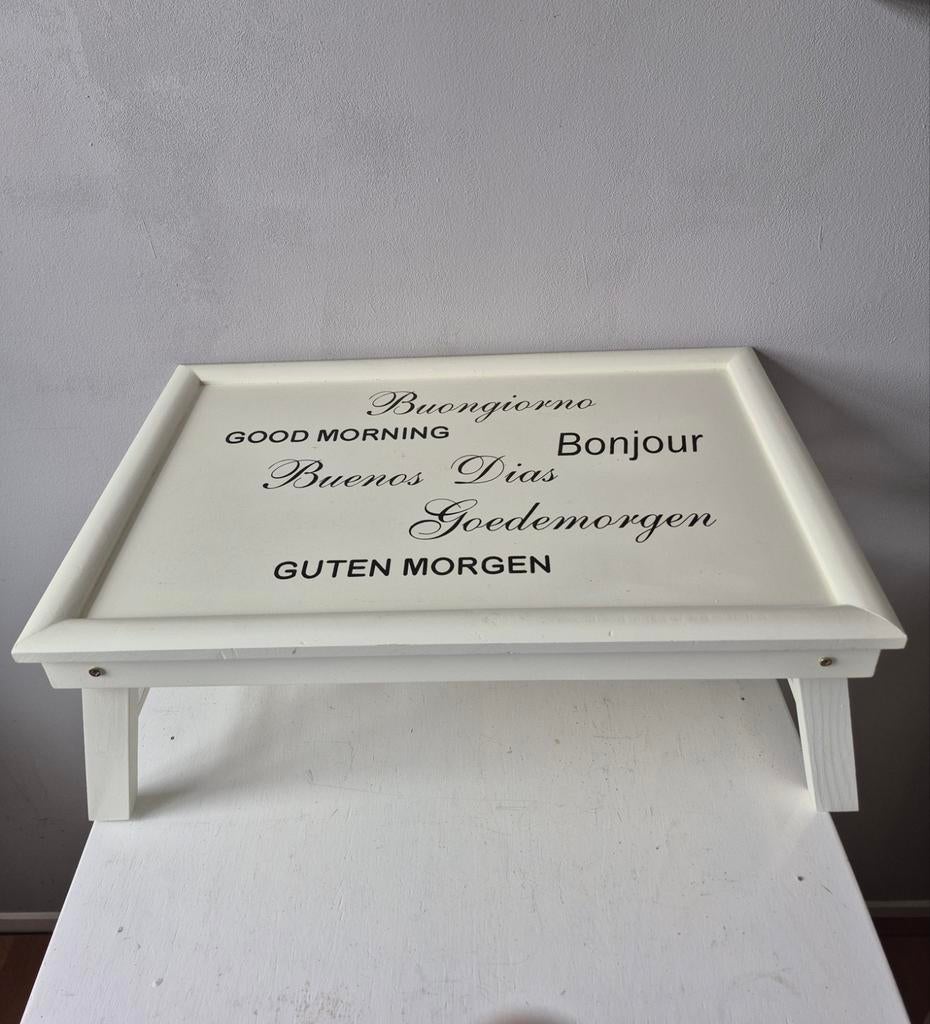 Inklapbaar Houten Tafeltje - 56x36 cm, Minder dan 45 cm, Gebruikt, Landelijk, Rechthoekig