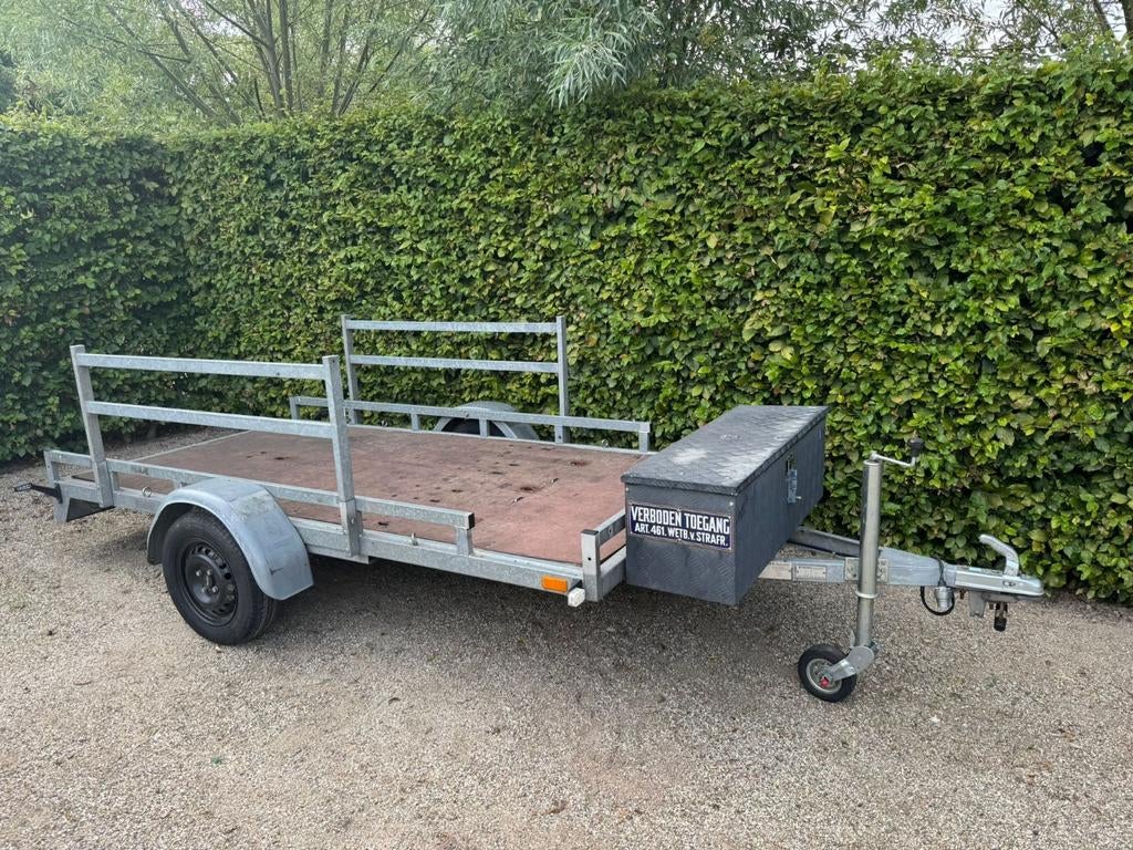 Motor Aanhangwagen voor 1 of 2 motoren met ledverlichting, Ophalen of Verzenden, Zo goed als nieuw