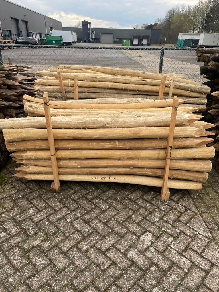 Robinia tuinpalen & weidepalen – goedkoopste van Nederland!!, Ophalen, Palen, Nieuw, Hardhout