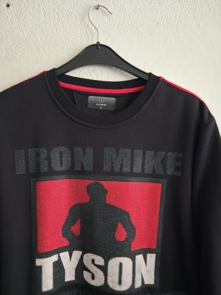 Zwarte Iron Mike Tyson Trui - Maat L, Kleding | Heren, Maat 52/54 (L), GAYRAWI, Zwart, Ophalen of Verzenden