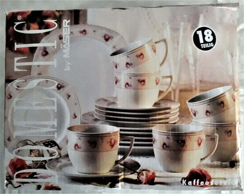 18 delig nieuw kleurrijk Koffie / Thee  Servies, Ophalen, Nieuw, Overige stijlen, Porselein