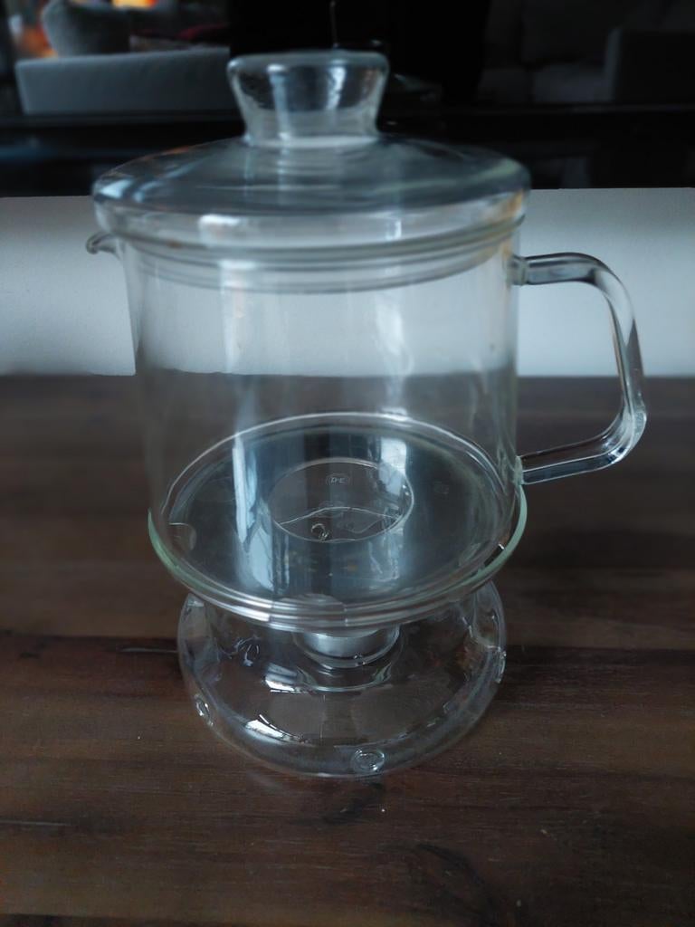 Vintage Glazen Theepot – Schott Mainz Pickwick Douwe Egberts, Ophalen of Verzenden