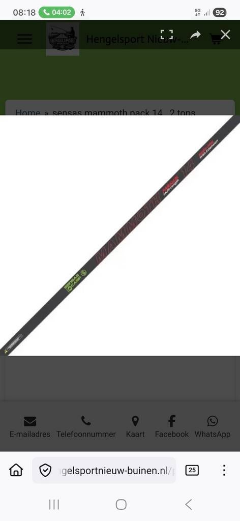 De Sensas Mammoth Pack 14, Watersport en Boten, Hengelsport | Witvissen, Ophalen of Verzenden, Sensas, Sensas, Sensas