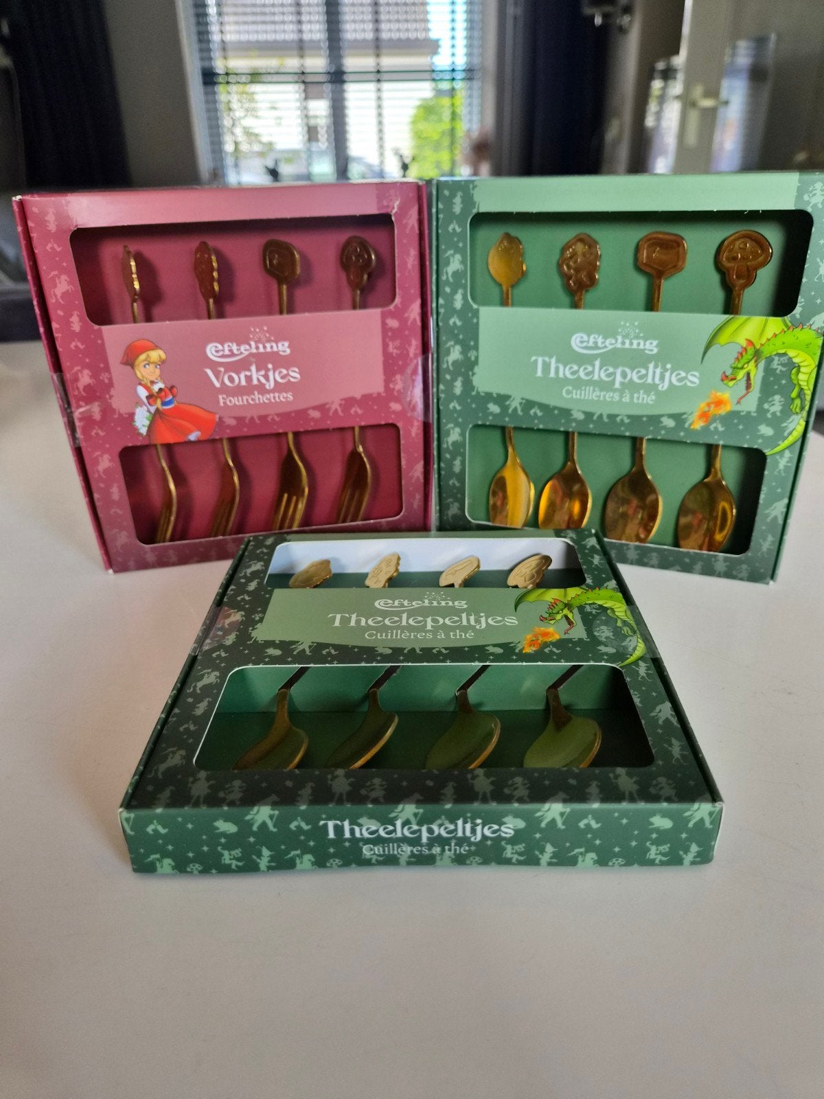 Efteling Theelepeltjes en Vorkjes Nieuw, Ophalen of Verzenden, Nieuw, Beeldje of Poppetje