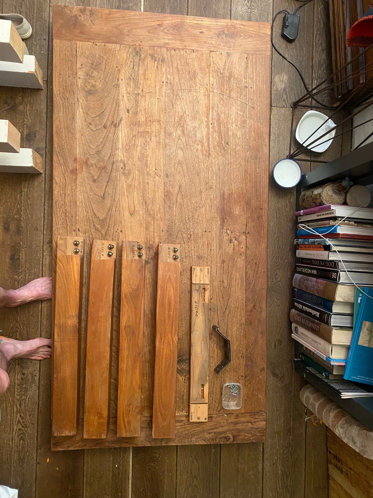 Super stevige teak tafel, Ophalen of Verzenden