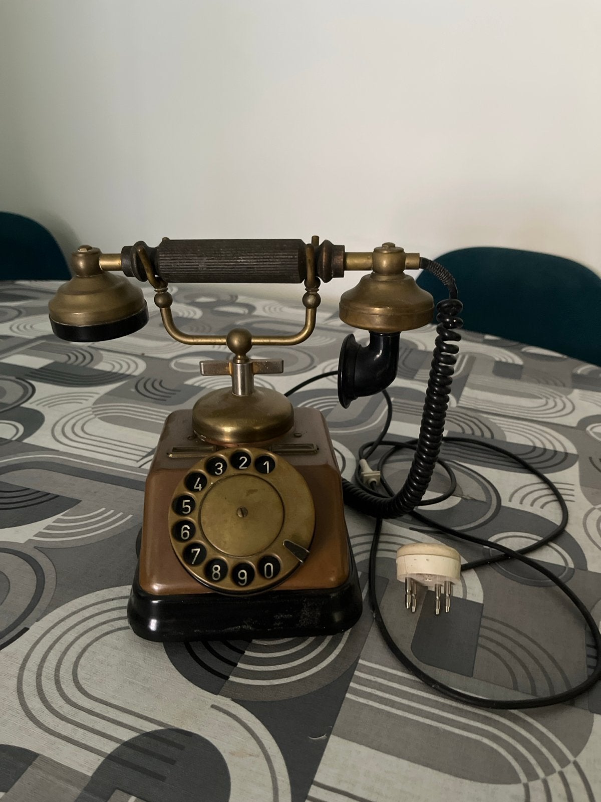 Antieke vintage Telefoon met Draaischijf, Ophalen of Verzenden