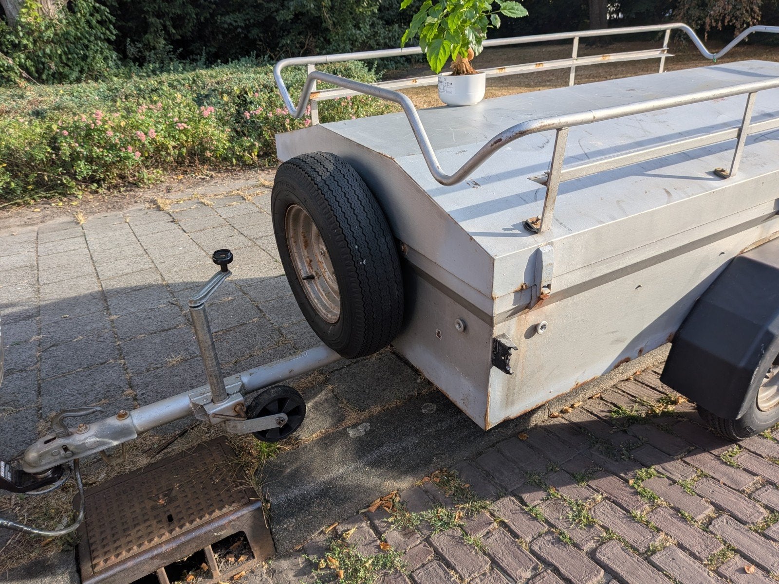 Robuuste bagagewagen/aanhanger met imperiaal, Ophalen, Gebruikt