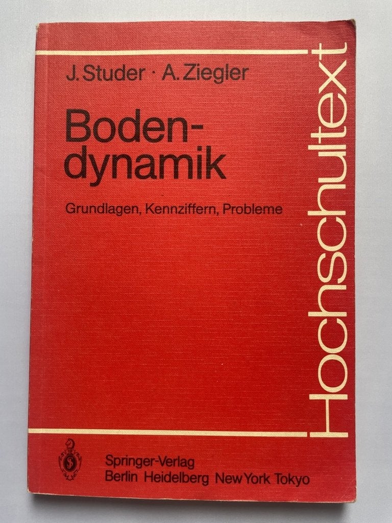 Bodendynamik - J. Studer, A. Ziegler, Verzenden, Gelezen, Non-fictie