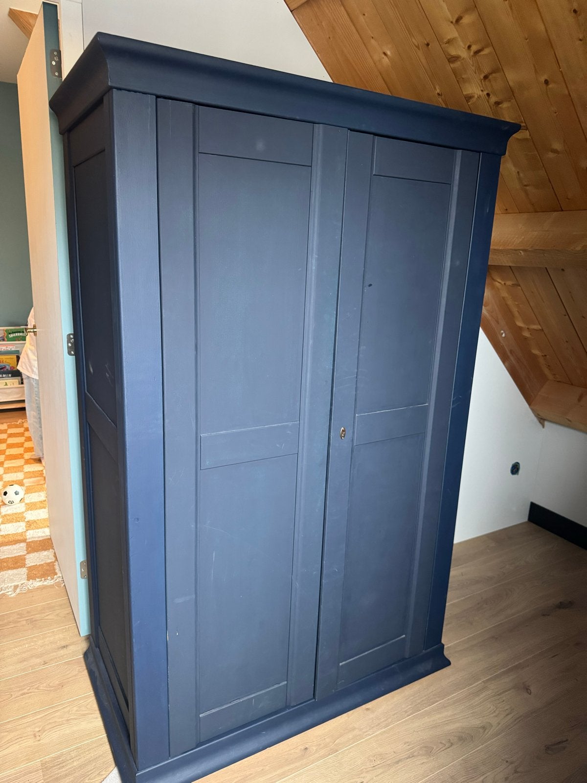 Ikea kast, blauw geverfd, Ophalen, Gebruikt, 50 tot 100 cm, 150 tot 200 cm