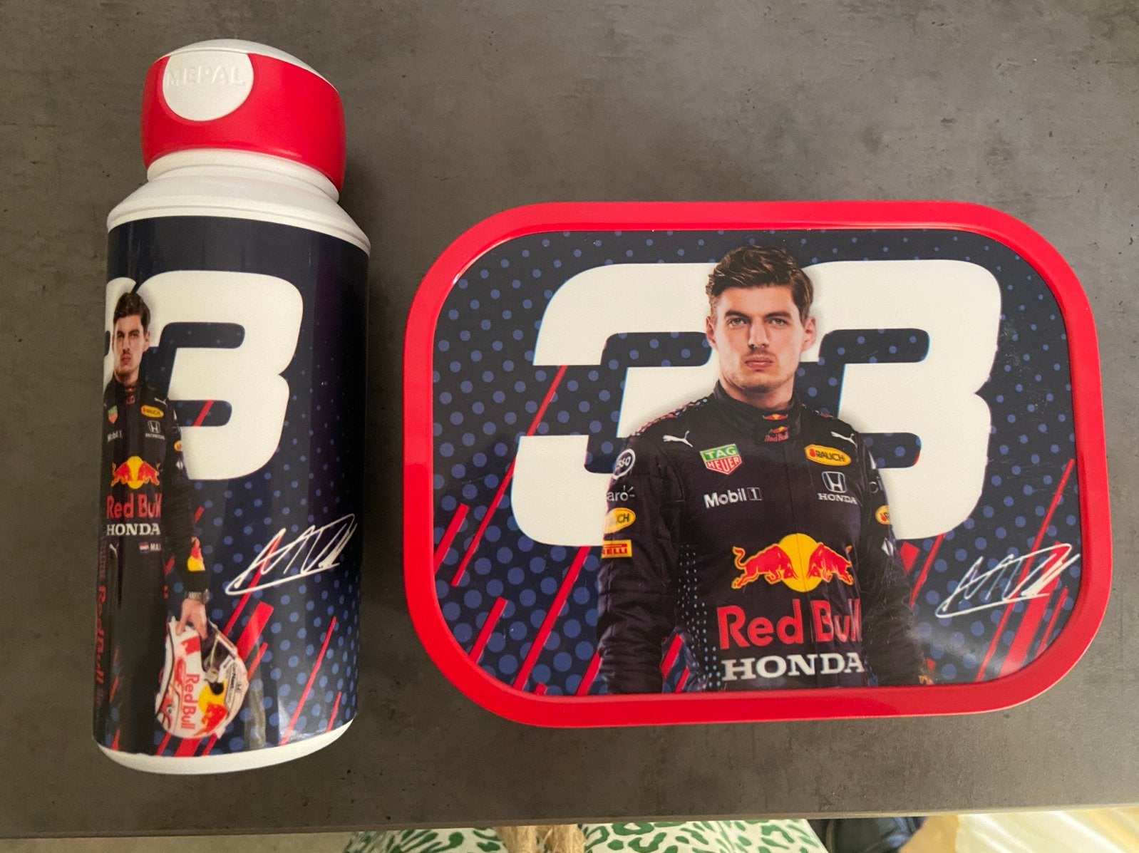 Max Verstappen Broodtrommel en Drinkfles Set, Ophalen of Verzenden, Zo goed als nieuw