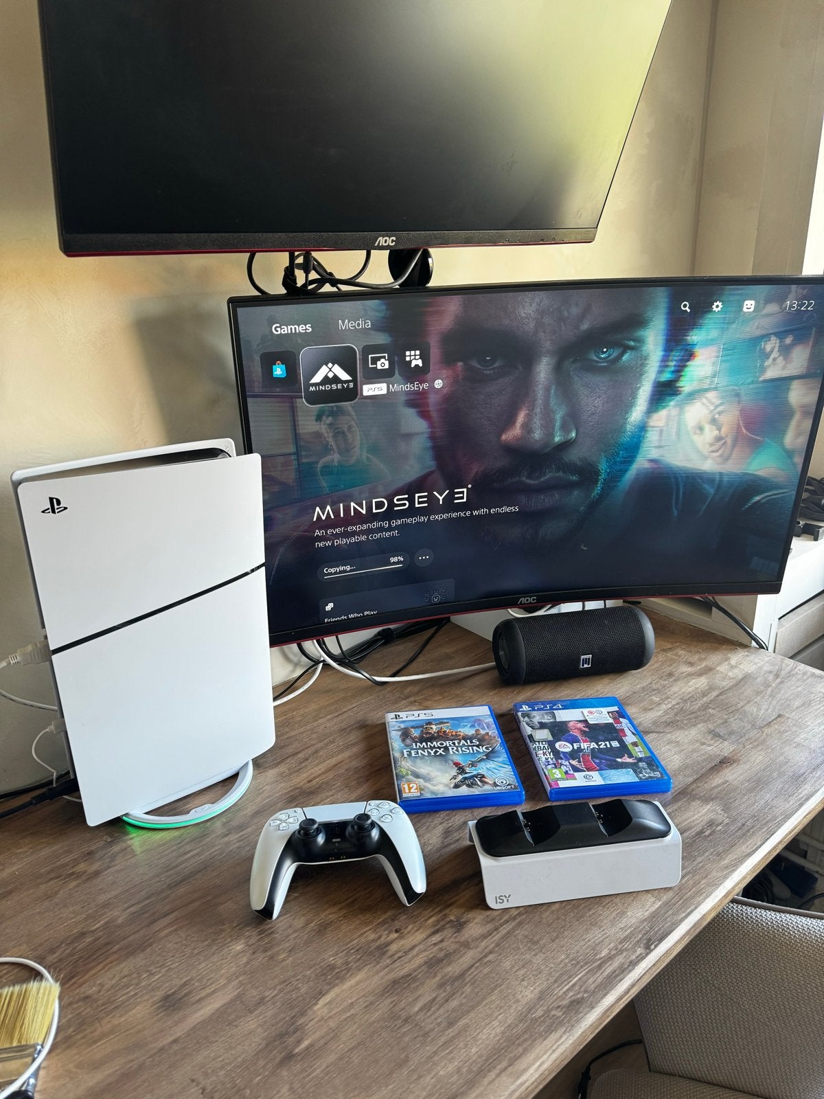 Inruil kan - PlayStation 5 Slim (540€) oplader en standaard, Ophalen of Verzenden, Zo goed als nieuw, Playstation 5