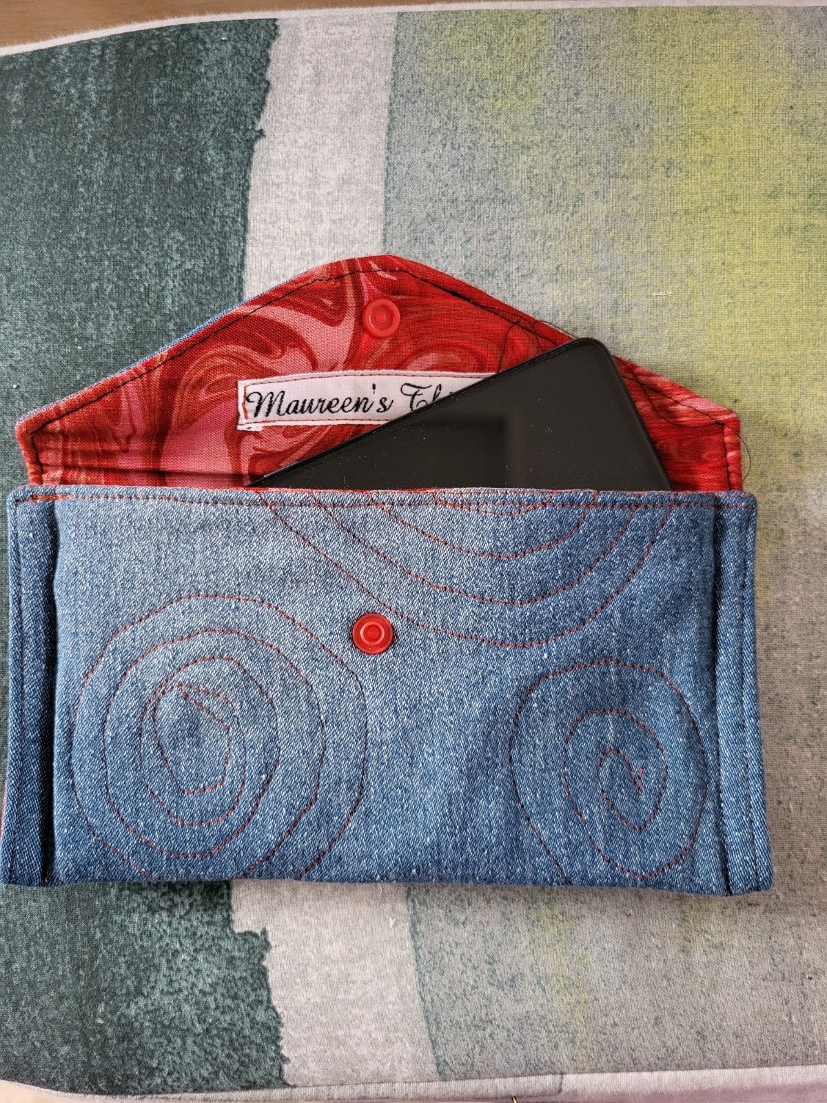 Handgemaakt tasje van oude jeans - Upcycling product, Ophalen of Verzenden, Nieuw, Blauw, Overige typen