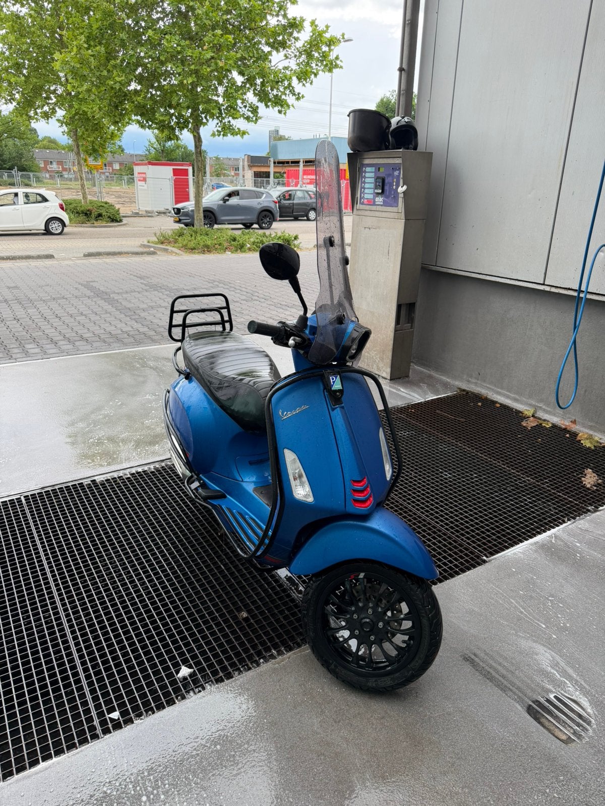 Vespa Sprint Mat Blauw Euro 5 (2021), Fietsen en Brommers, Scooters | Vespa, Ophalen, Gebruikt, Vespa S, Benzine