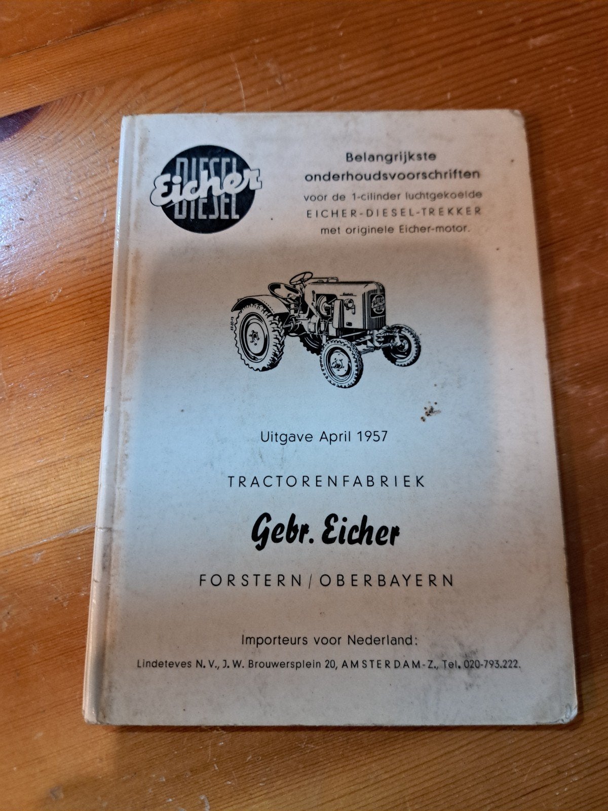 Eicher tractor trekker vintage, Ophalen of Verzenden