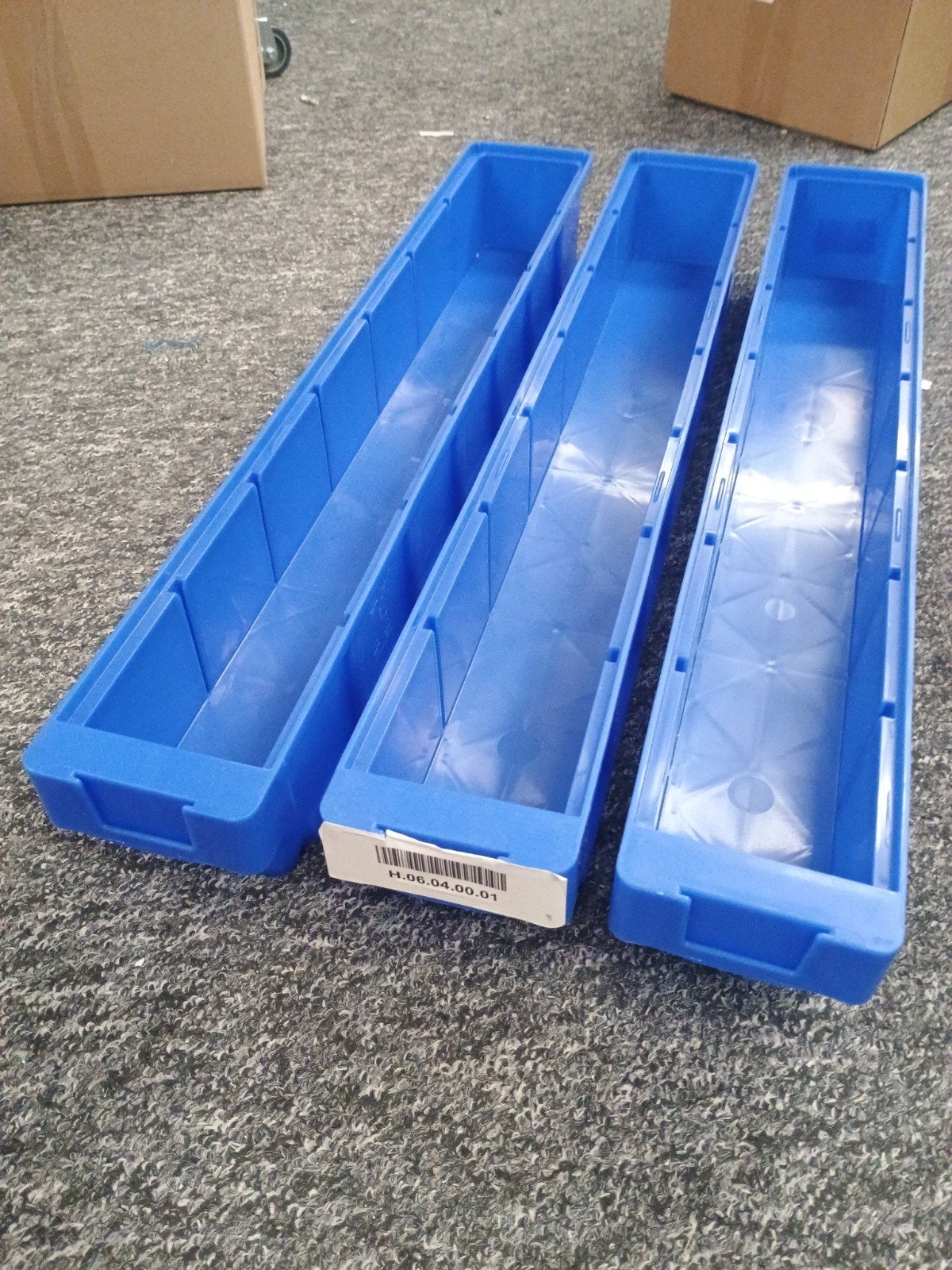 Magazijnbakjes Blauw | 226 stuks | 600*93*80mm | LK60093-BL, Doe-het-zelf en Verbouw, Kratten en Dozen, Ophalen, 100 cm of meer