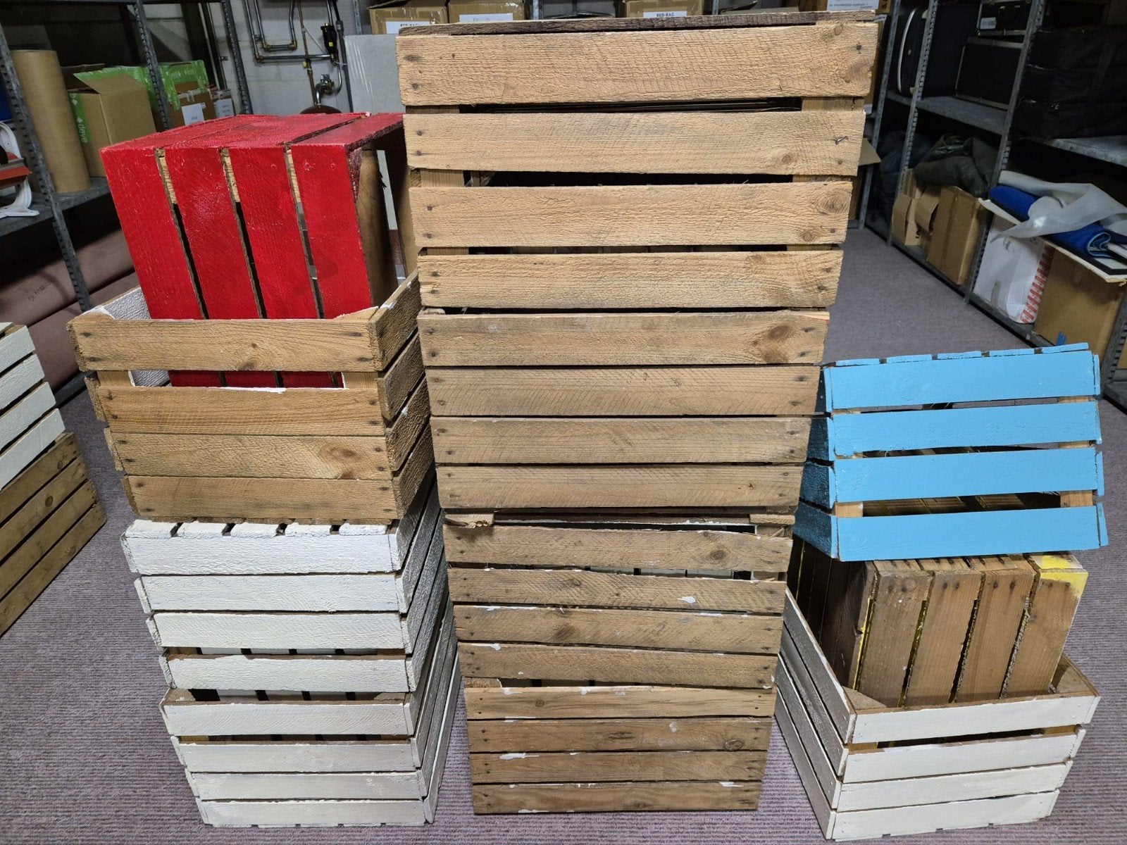 20 Handige houten veilingkisten/kratten, Ophalen, Gebruikt, Overige houtsoorten