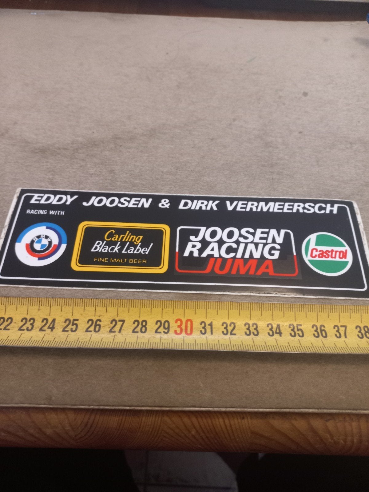 Vintage Eddy Joosen & Dirk Vermeersch Racing Sticker, Ophalen of Verzenden