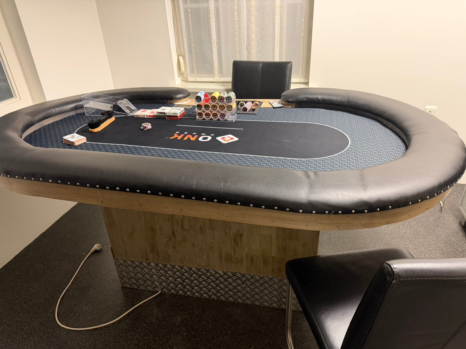Luxe pokertafel me dealertray, Hobby en Vrije tijd, Ophalen, Zo goed als nieuw