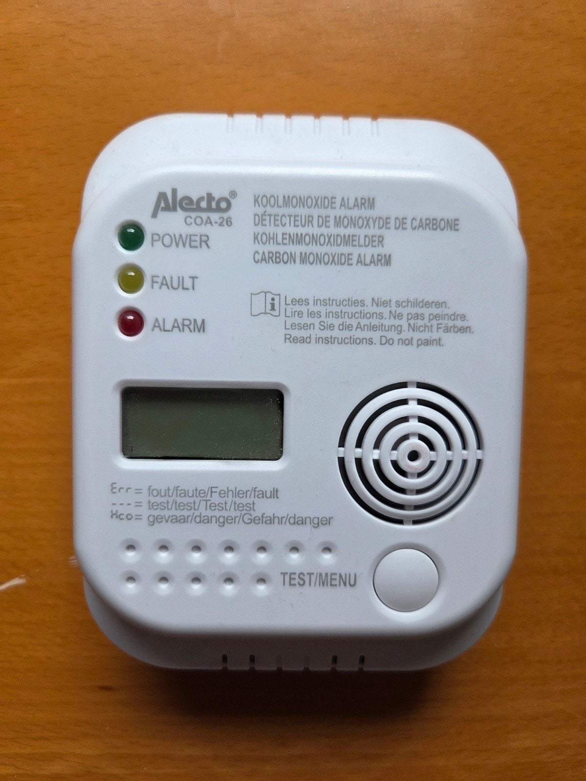 Alecto COA-26 Koolmonoxidemelder - Ongebruikt, Doe-het-zelf en Verbouw, Detector, Sensor of Melder, Nieuw, Ophalen of Verzenden