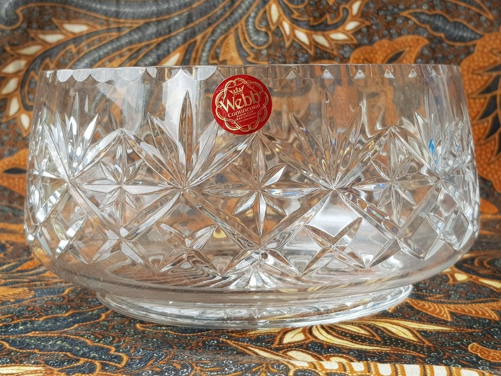 Prachtige oude kom of schaal uit Engeland van Webb kristal., Ophalen of Verzenden