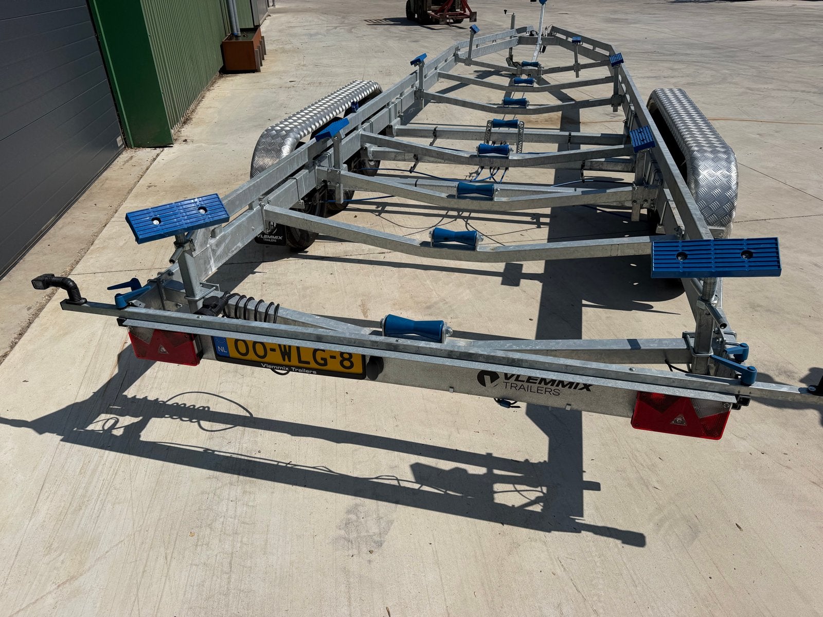Vlemmix Boottrailer 3-asser voor boten tot 12m - ZGAN, Watersport en Boten, Boottrailers, Ophalen, 9 meter of meer, Overige typen