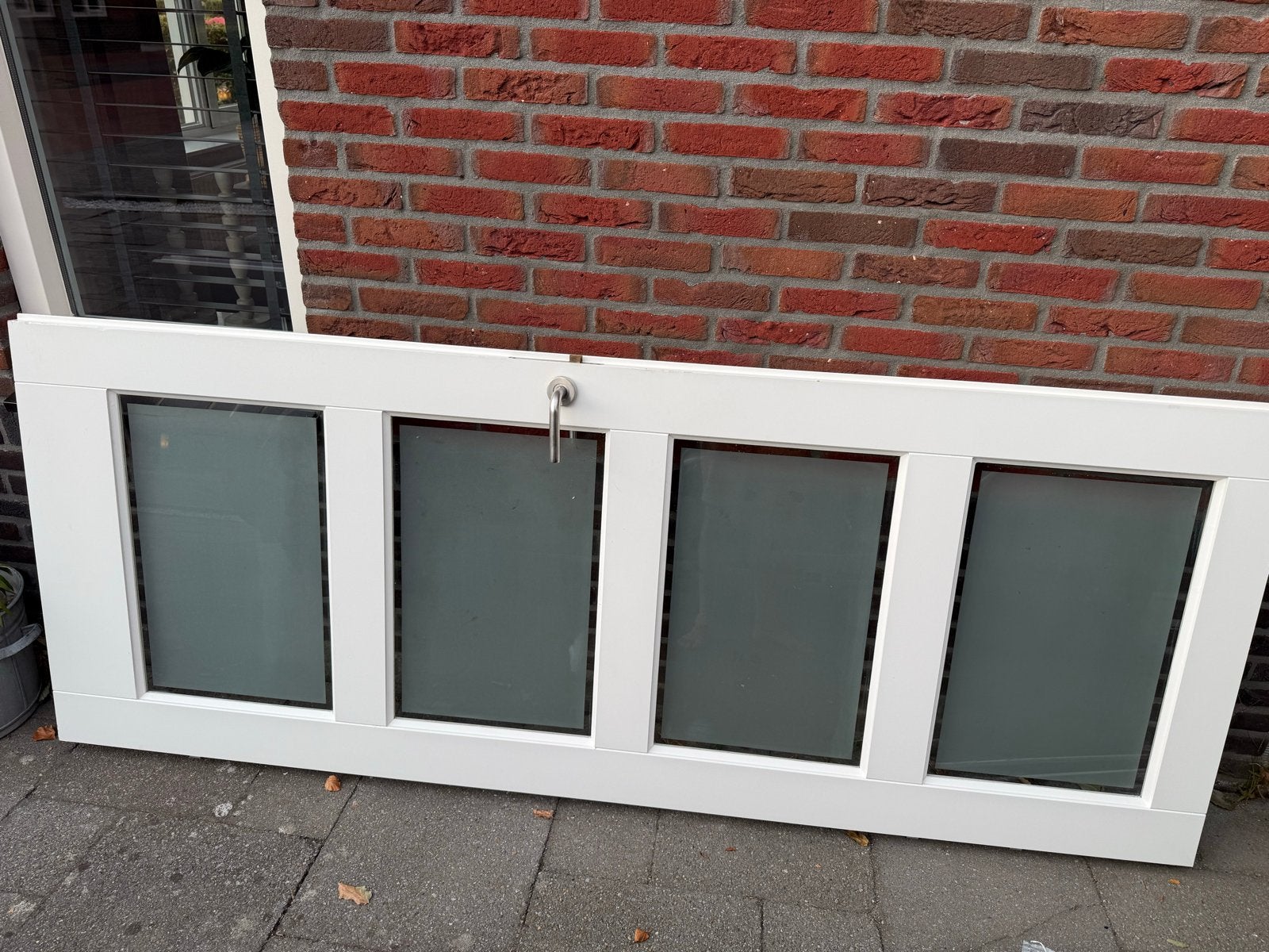 Opdek deur met glas 231,5 x 90 cm, Gebruikt, 120 cm of meer, Binnendeur, Ophalen of Verzenden