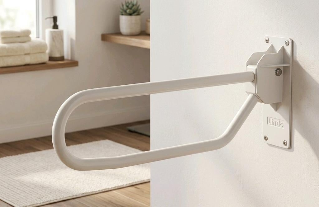 Te koop aangeboden: een nette opklapbare Linido toiletbeugel, Ophalen of Verzenden, Zo goed als nieuw