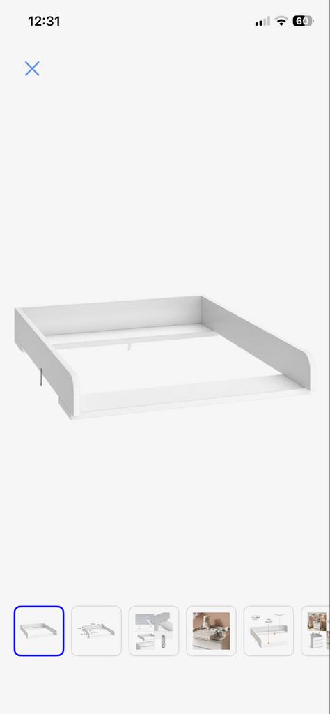 Bladvergroter voor de commode babykamer, Minder dan 75 cm, 70 cm of meer, Nieuw, Opstaande rand