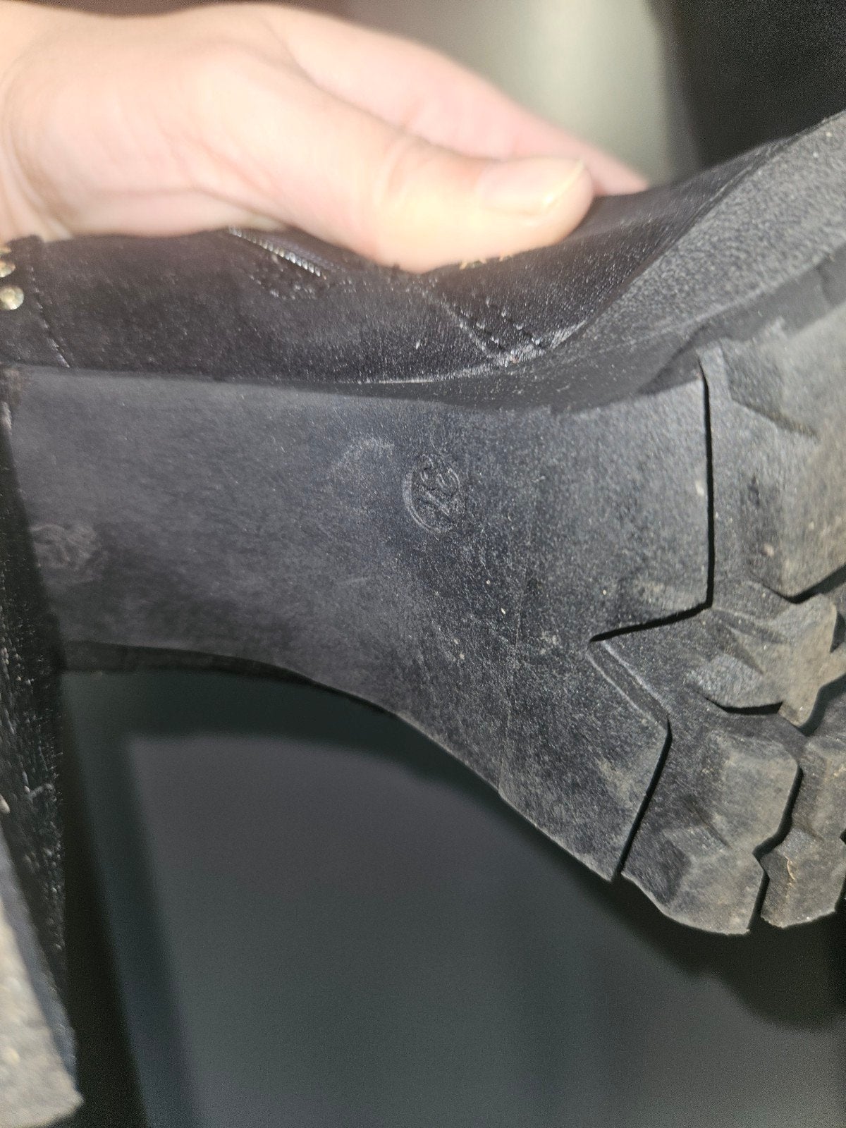 Zwarte suède overknee laarzen met studs, Ophalen of Verzenden, Gedragen, Zwart, Hoge laarzen