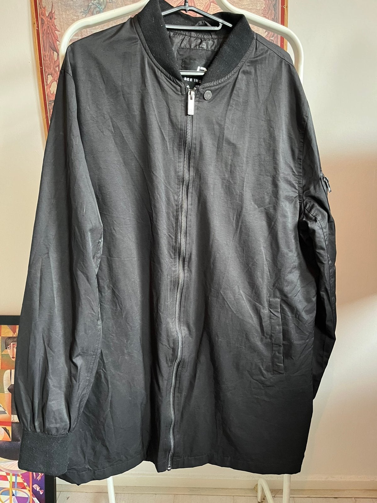 Halflange zwarte jas zgan, Kleding | Dames, Grote Maten, Ophalen of Verzenden, Zo goed als nieuw, Zwart, Jas of Mantel