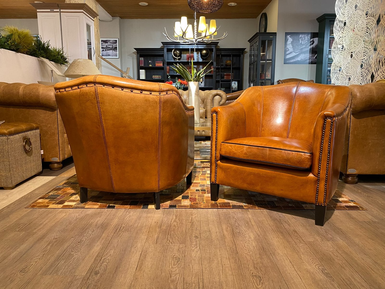 2 x Exclusieve schapenleren fauteuils Lounge Atelier schaaps, Ophalen of Verzenden, Zo goed als nieuw, 75 tot 100 cm, 50 tot 75 cm