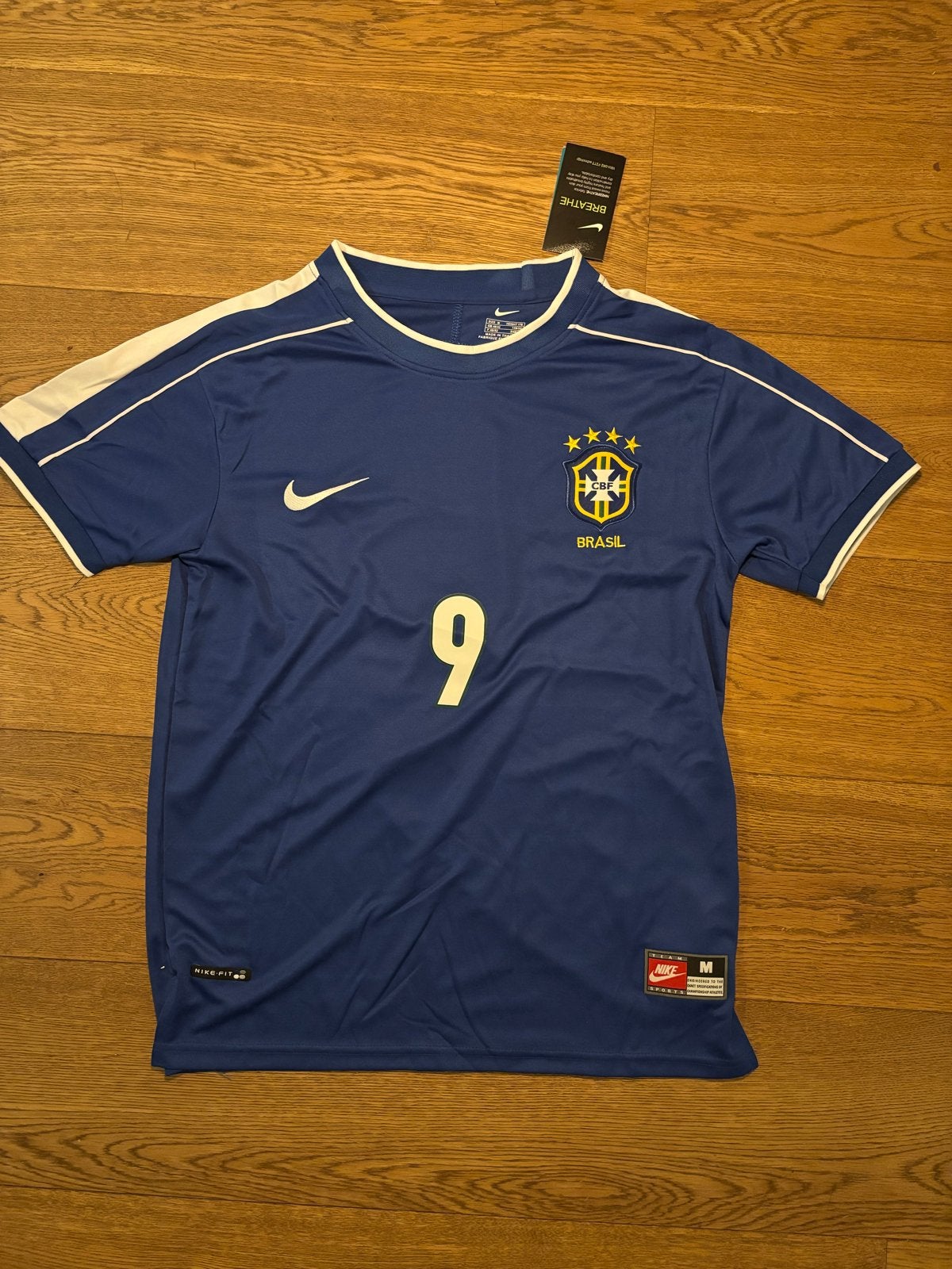 Nike Brazilië Ronaldo 1998 shirt - Maat S, Kleding | Dames, Sportkleding, Nieuw, Overige typen, Maat 38/40 (M), Blauw, Ophalen of Verzenden