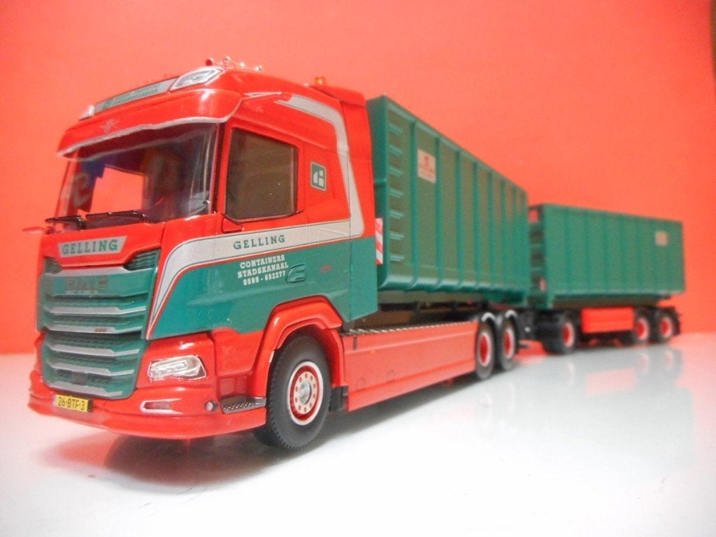 WSI DAF XF GELLING CONTAINERS 01-4783, Hobby en Vrije tijd, Modelauto's | 1:50, Ophalen of Verzenden, Nieuw, Bus of Vrachtwagen