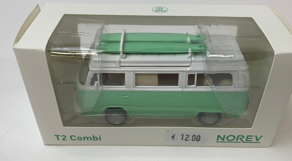 Norev 1:43 Volkswagen Combi T2b Camper 1973 Green Jet car, -, Nieuw, Norev, Ophalen of Verzenden