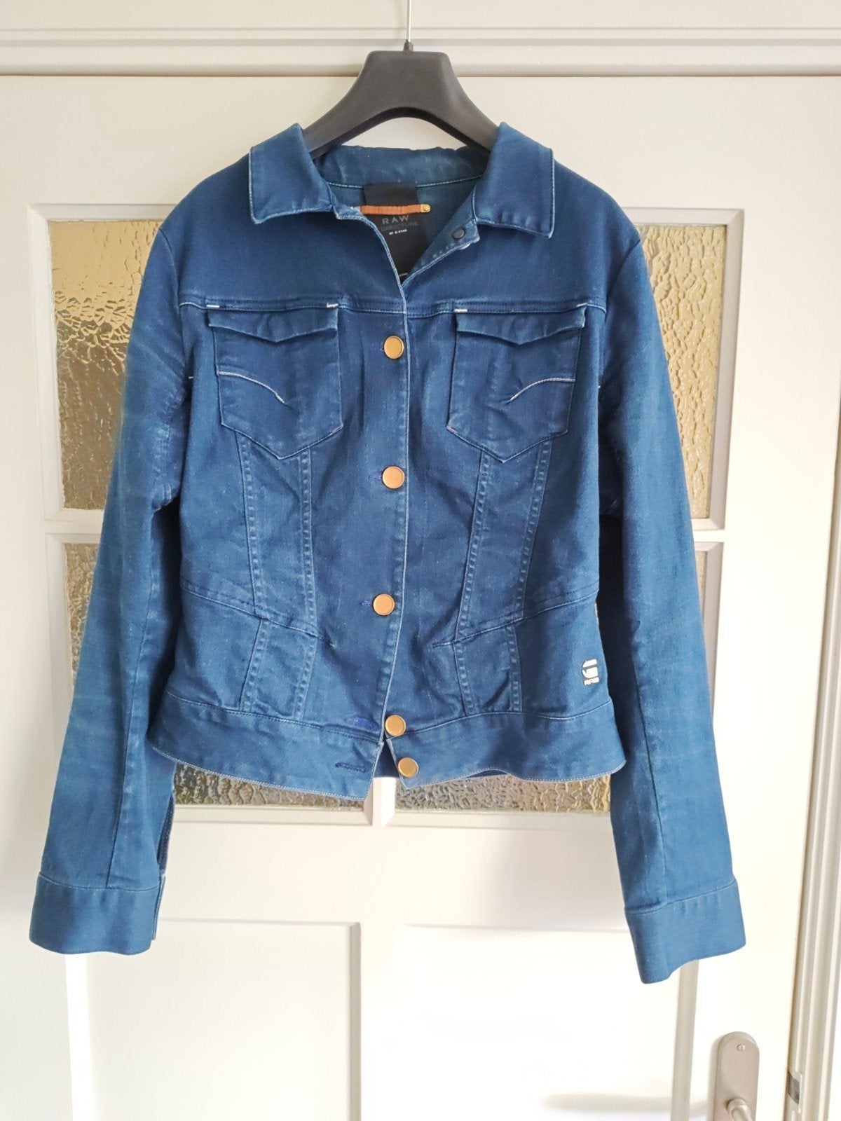 G-star getailleerd denim jasje, Blauw, Ophalen of Verzenden, Jasje, Maat 36 (S)