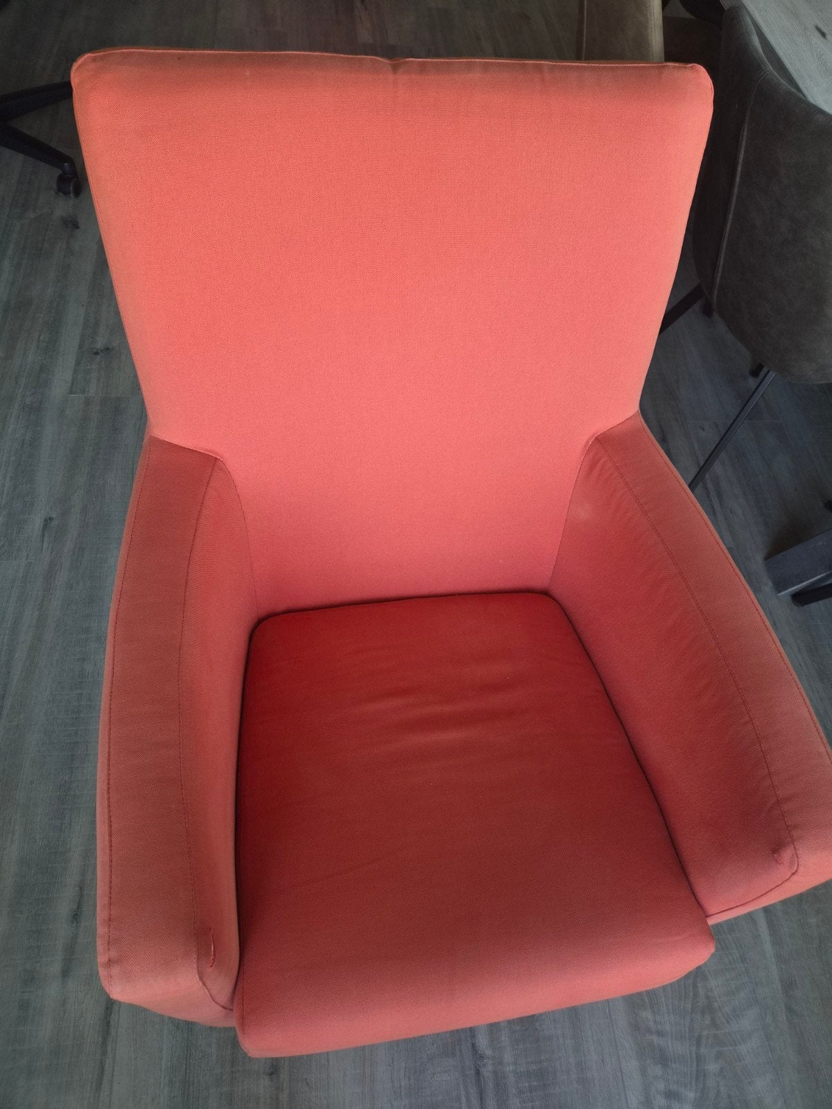 2x fauteuil rood met hoes, Ophalen, Gebruikt, 75 tot 100 cm, 50 tot 75 cm