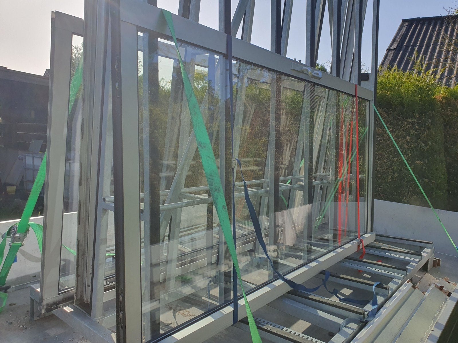 Aluminium schuifpui, Ophalen, 225 cm of meer, Aluminium, Zo goed als nieuw