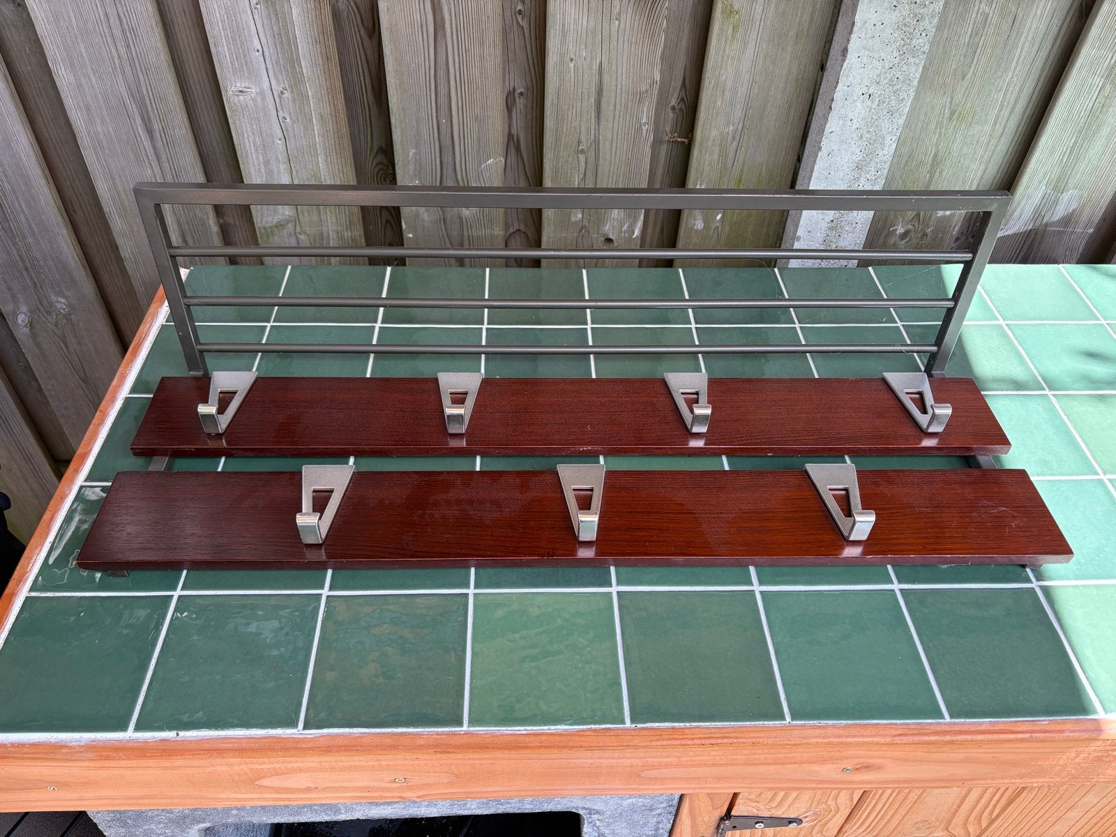 Vintage jaren '60 kapstok palissanderhout, Huis en Inrichting, Ophalen of Verzenden, Gebruikt, Hout, Wandkapstok