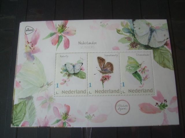 Nederland velletje vlinders, Verzenden, Dier of Natuur