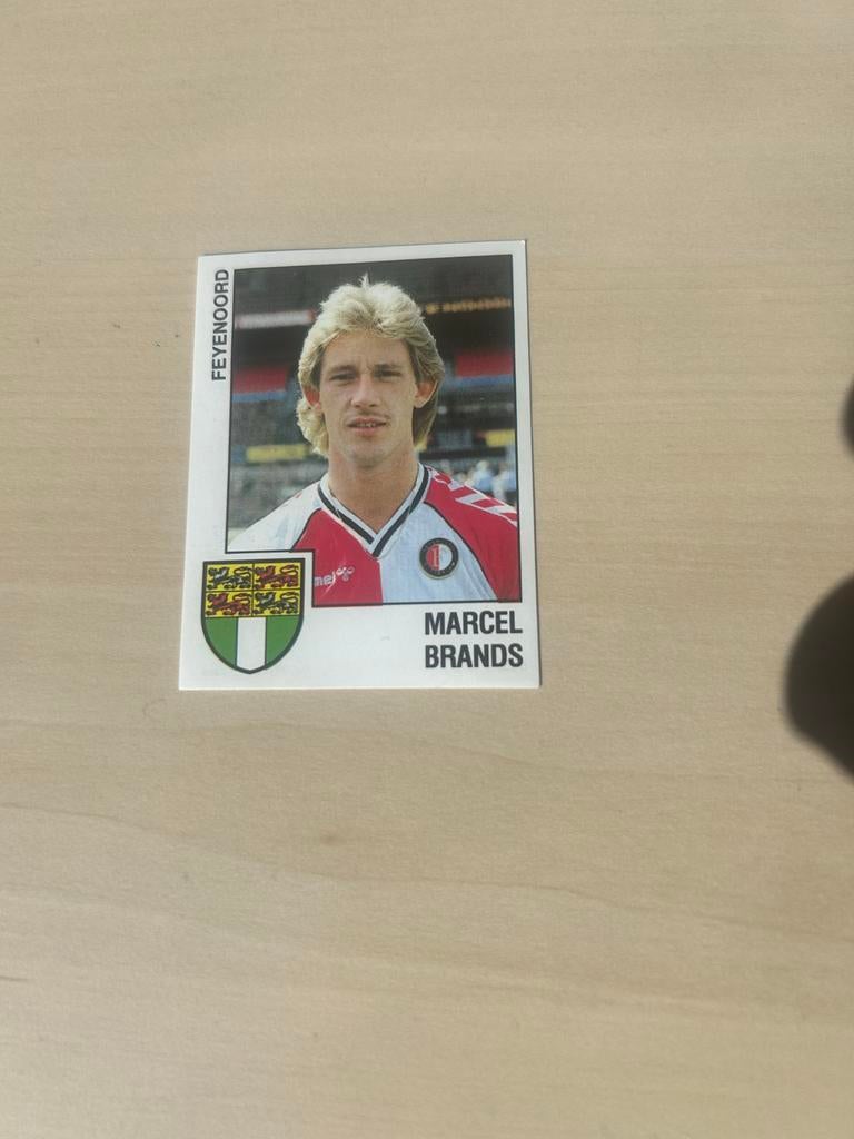 Panini Voetbal '89 Plaatje Marcel Brands Feyenoord, Hobby en Vrije tijd, Stickers en Plaatjes, Ophalen of Verzenden, Zo goed als nieuw