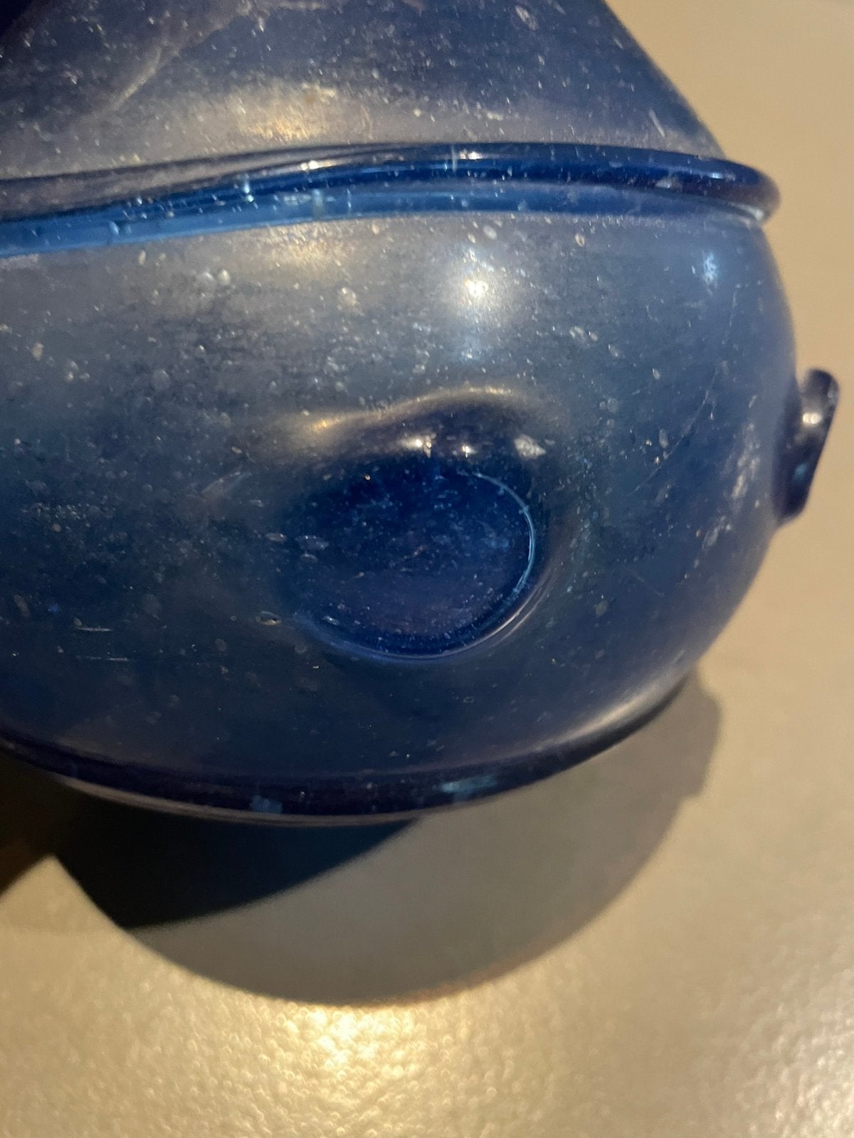 Blauwe handgeblazen vaas, Ophalen of Verzenden