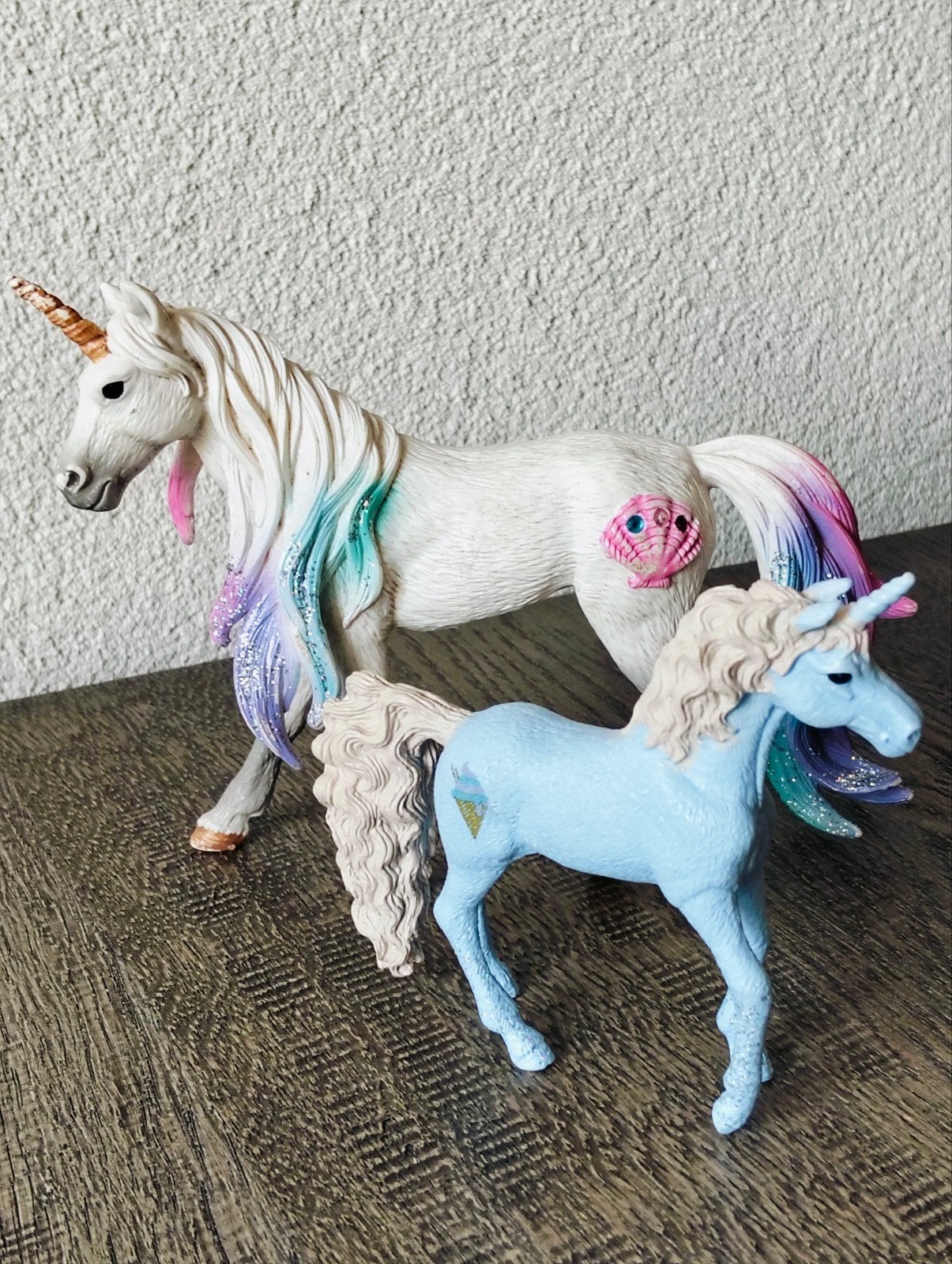 Schleich Eenhoorn Figuren - Wit en Blauw, Ophalen of Verzenden, Zo goed als nieuw, Jongen of Meisje