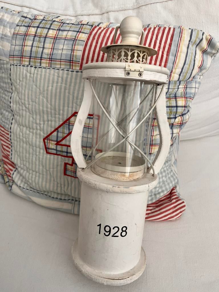 Brocante Vuurtoren, Huis en Inrichting, Woonaccessoires | Overige, Ophalen, Zo goed als nieuw, Wit, Brocante