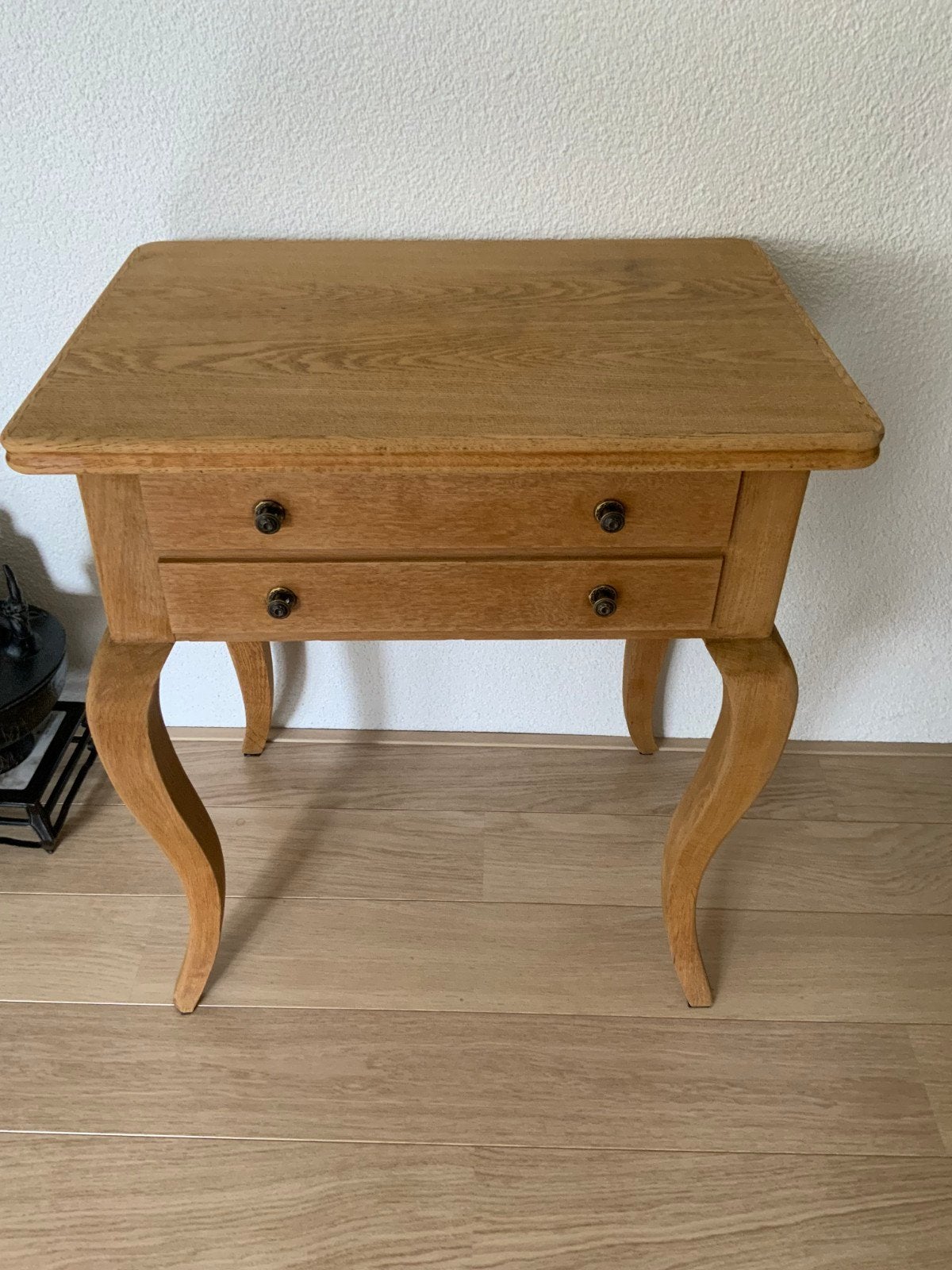 Vintage Queen Ann bijzettafel met lades, Ophalen