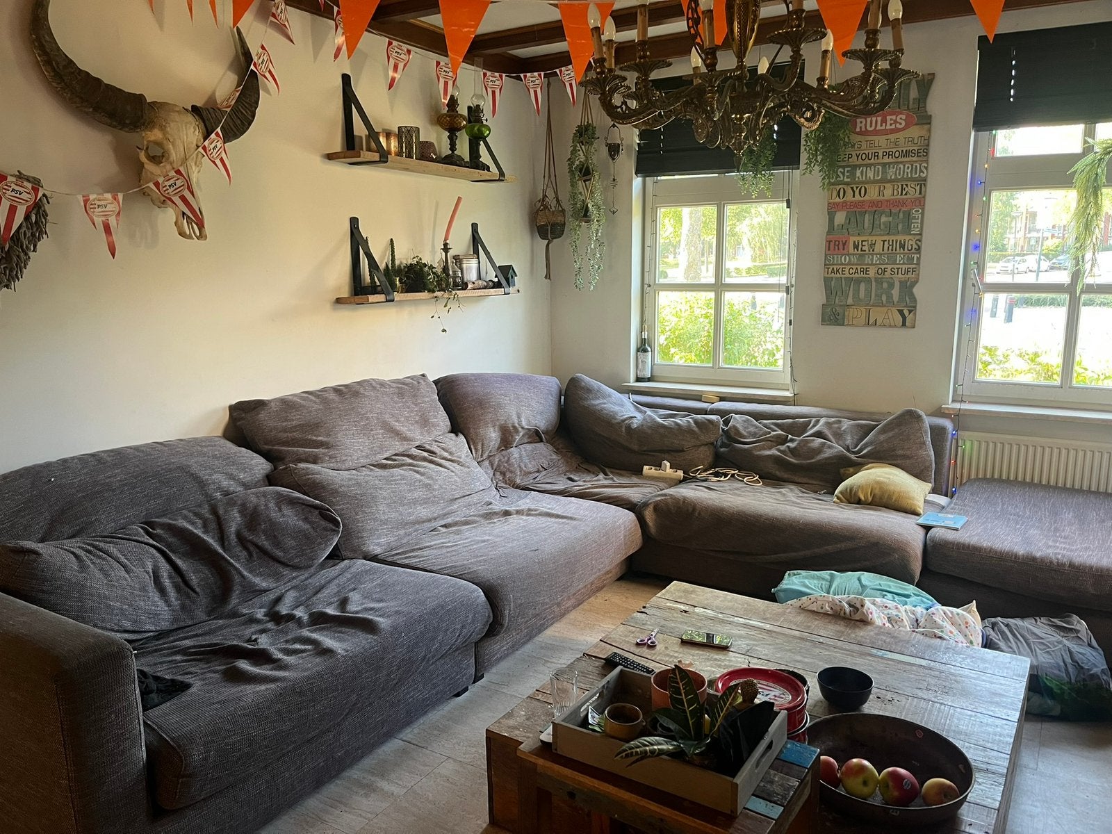 Hoekbank, Ophalen, Gebruikt, Hoekbank, 300 cm of meer