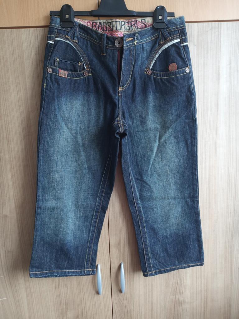 Nieuwe Denim capri van Rags for Girls maat XS/182, Blauw, Rags for Girls, Nieuw, Ophalen of Verzenden