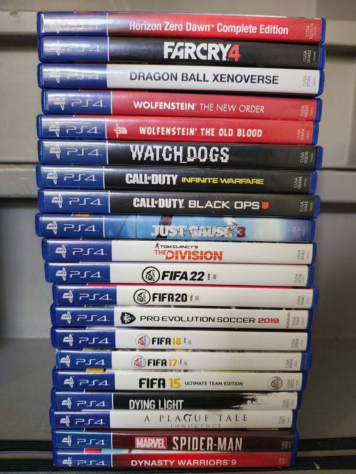 Grote collectie PS4 games: FIFA, Call of Duty, Spider-Man, Gebruikt, Overige genres, 1 speler, Ophalen of Verzenden
