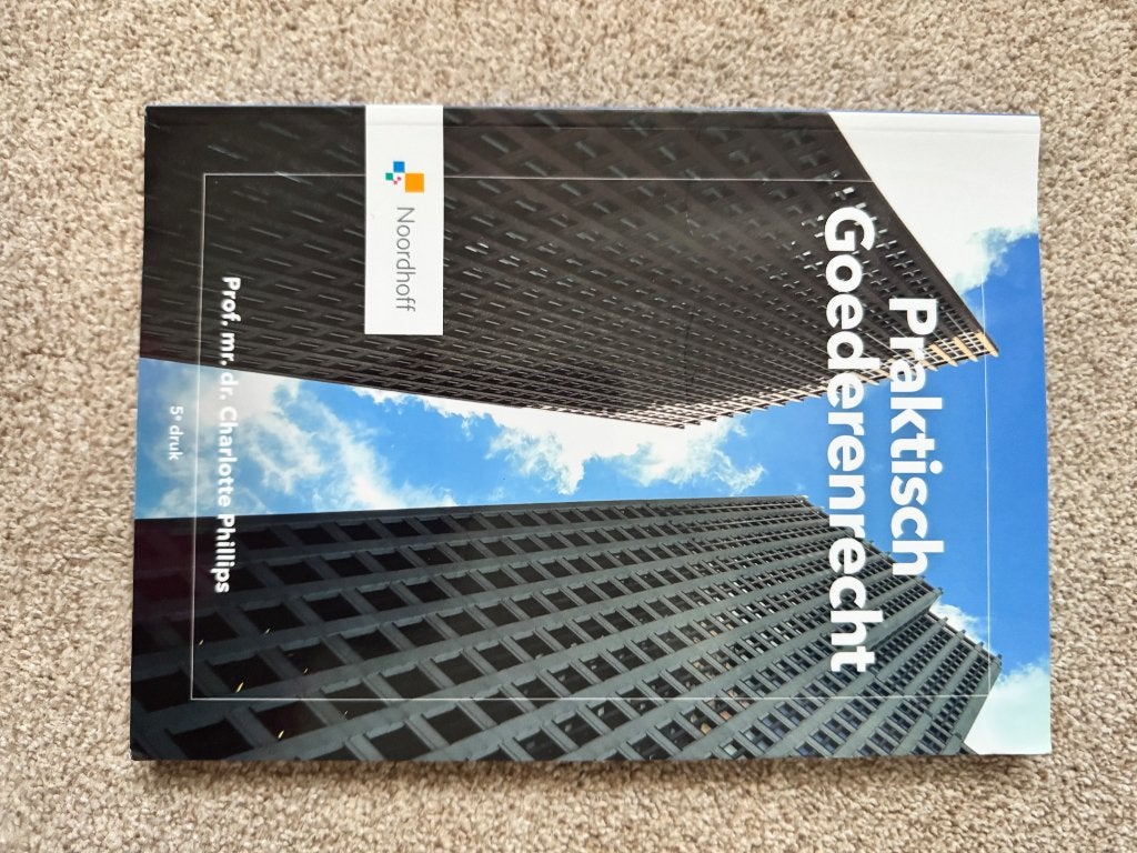 Praktisch goederenrecht druk 5, Boeken, Zo goed als nieuw, Noordhoff Uitgevers, Alpha, HBO