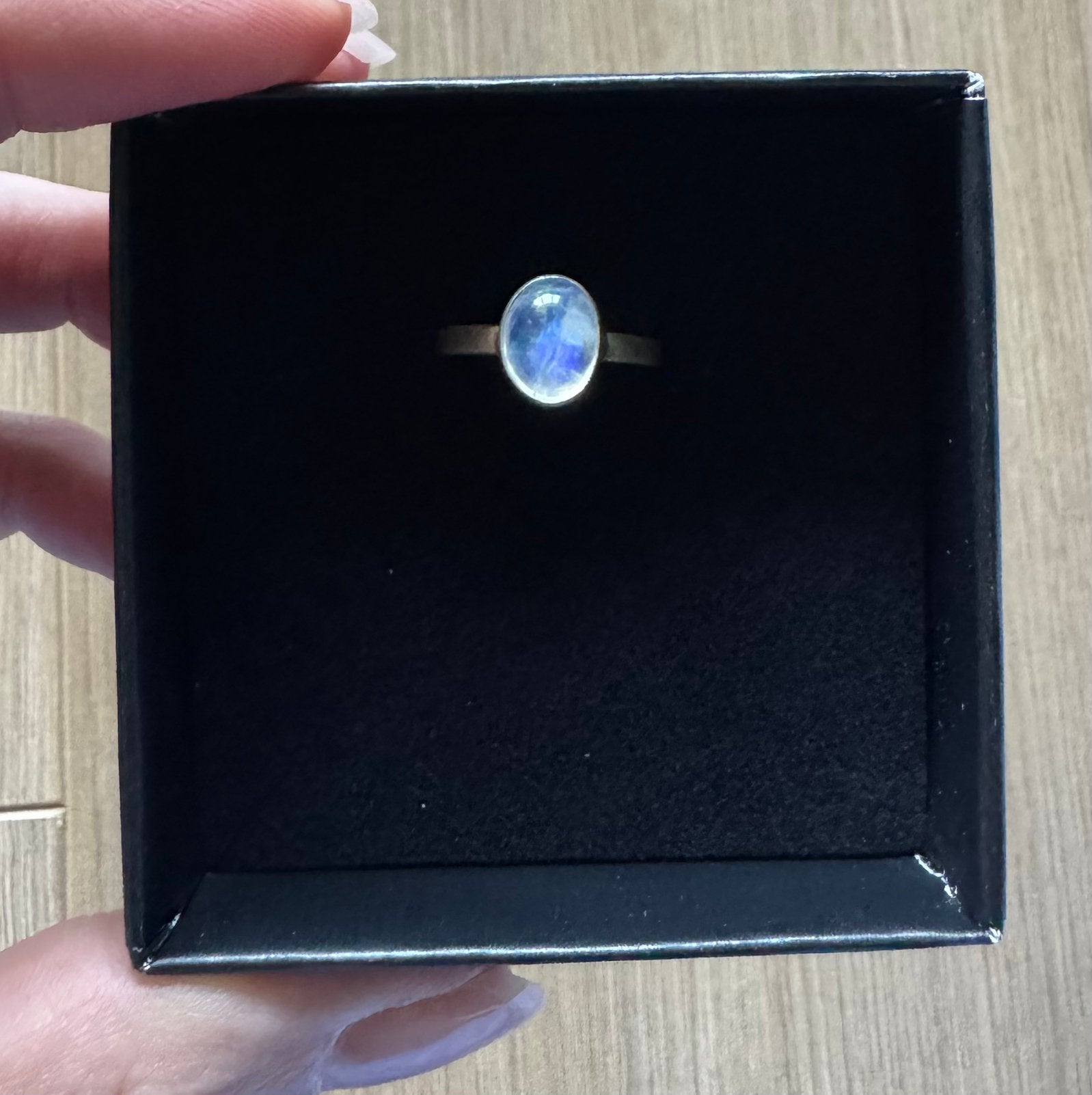 Maansteen ring, maat 16, 925 zilver, My Unique Style, Sieraden, Tassen en Uiterlijk, Ringen, Ophalen of Verzenden, Met edelsteen